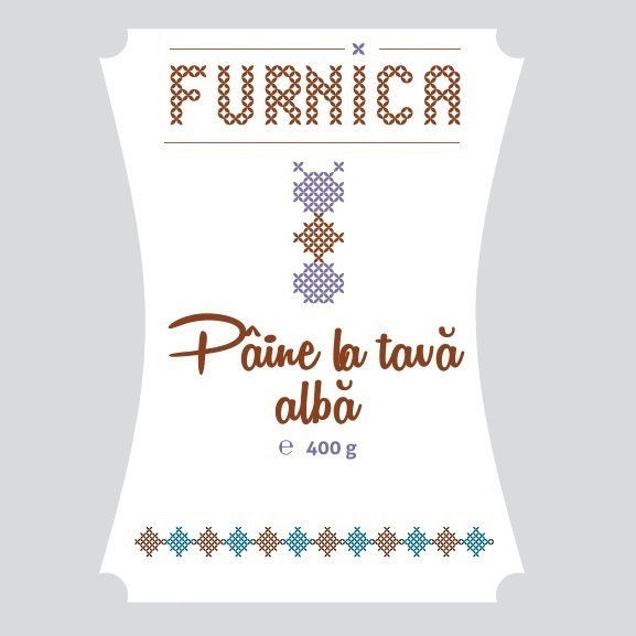 Pâine la tavă albă – 400g