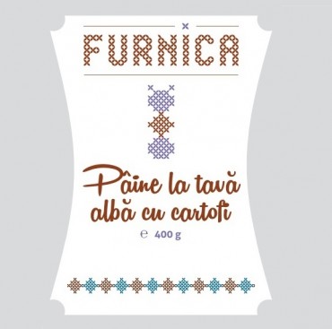 Pâine la tavă albă cu cartofi – 400g