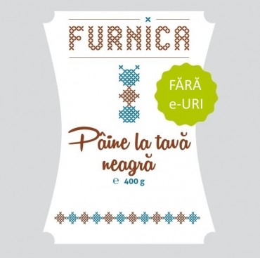 Pâine la tavă neagră fără E-uri – 400g